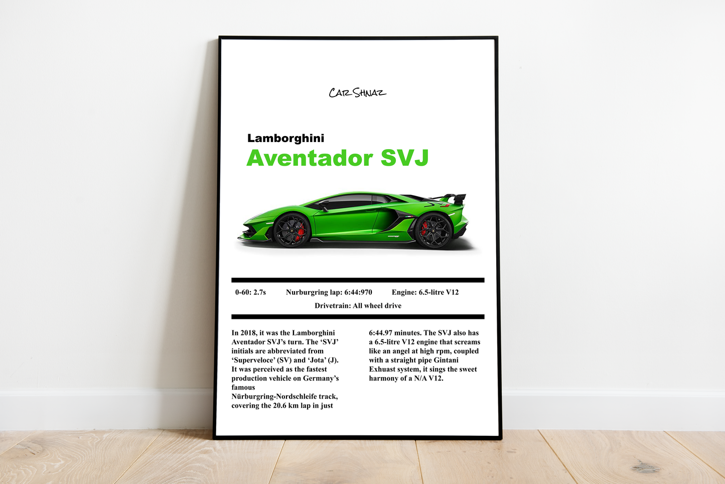 Lamborghini Aventador SVJ Silk poster