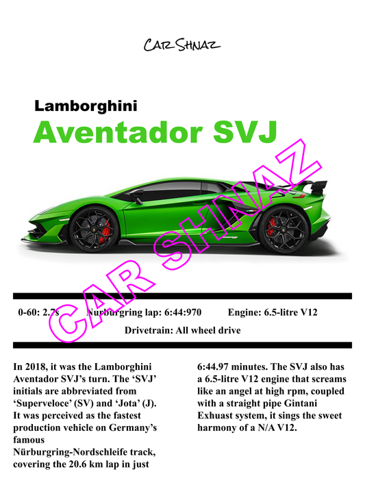 Aventador SVJ Digital poster