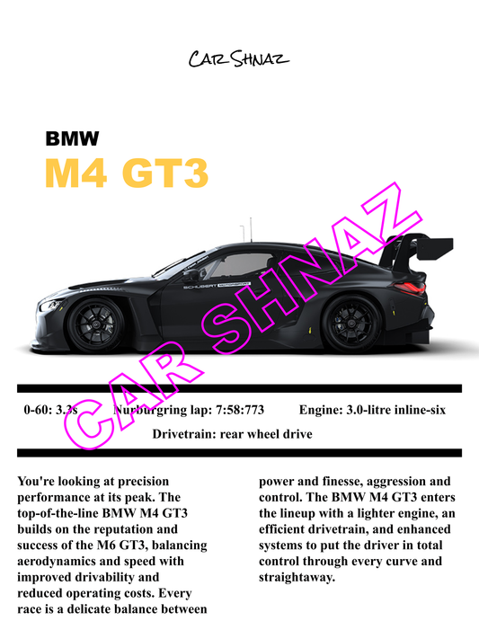 BMW M4 GT3 Digital poster