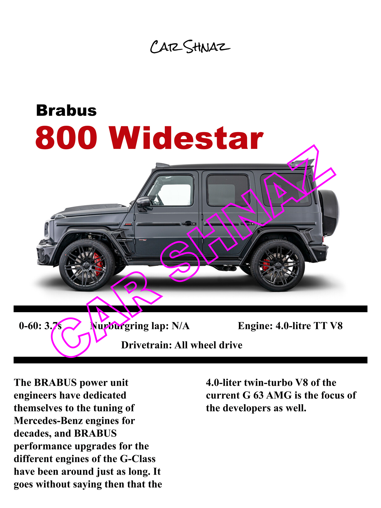 Brabus 800 Widestar Digital poster