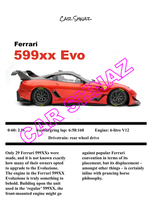 Ferrari 599xx evo Digital poster