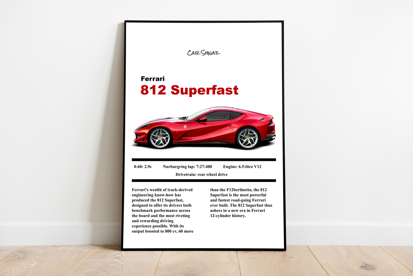 Ferrari 812 Silk poster