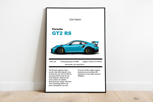 Porsche 911 GT2 RS Silk poster