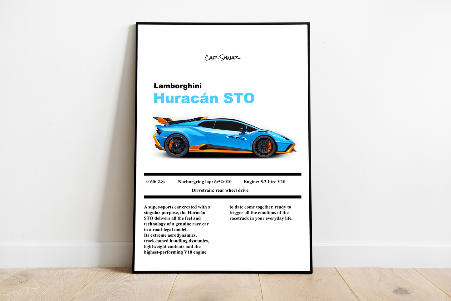 Lamborghini Huracan STO Silk poster