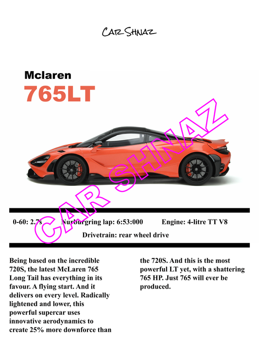 McLaren 765LT Digital poster