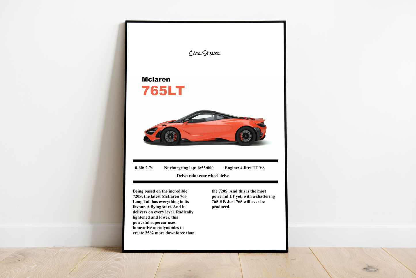 McLaren 765lt Silk poster