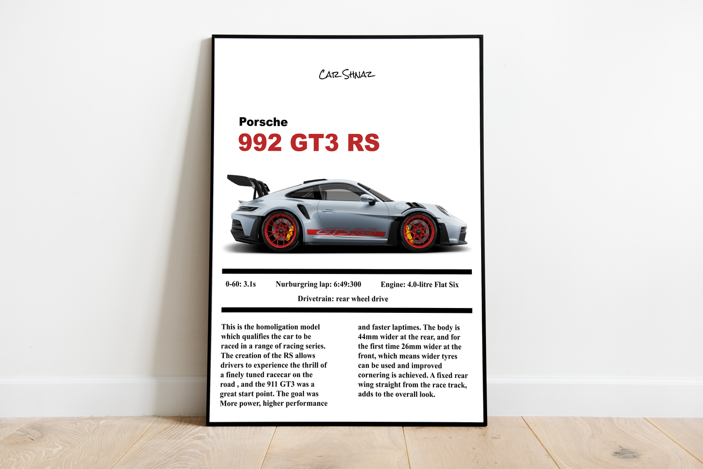 Porsche GT3 RS Silk poster